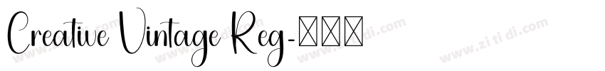 Creative Vintage Reg字体转换 Creative Vintage Reg字体转换
